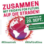 Banner für Klimastreik-Demos am 20.09.2019