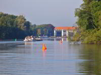 Foto Machnower See und Schleuse