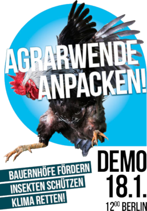 Banner für 10. Wir haben es satt!-Demo am 18.01.2020 in Berlin